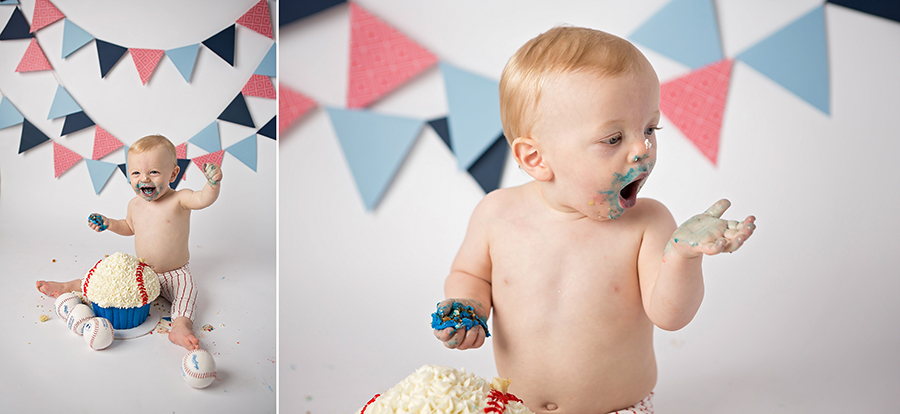 Little boy's cake smash sesion